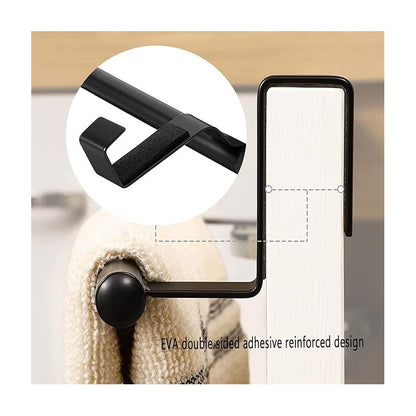 SOPORTE ACERO INOXIDABLE ORGANIZADOR TOALLAS GABINETE PUERTA NEGRO