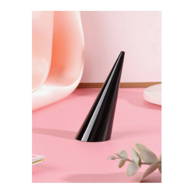 EXHIBIDOR ANILLOS FOTOGRAFÍA JOYERÍA ACRÍLICO NEGRO NEGRO