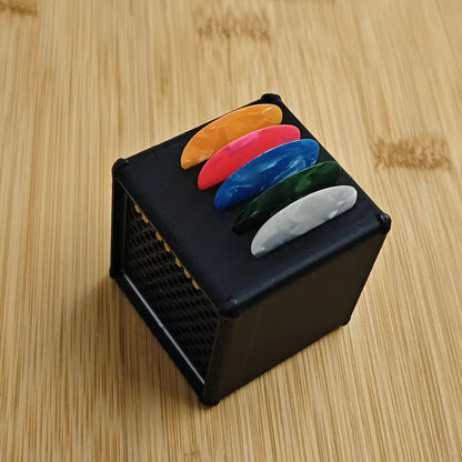 PORTA PUAS PICKS GUITARRA TIPO AMPLIFICADOR SPEAKER NEGRO SMALL