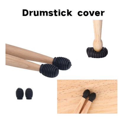 REDUCTOR SONIDO BAQUETAS PROTECTOR PROFESIONLAL 5A BATERÍA NEGRO 5A