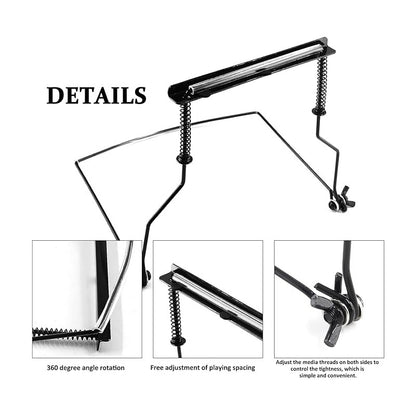 SOPORTE CUELLO ARMÓNICA DIATÓNICA 10CMS | 4 PULGADAS SOPORTE CUELLO NEGRO