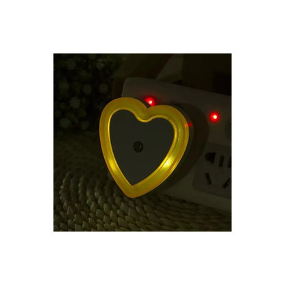 LUZ LED NOCTURNA CORAZÓN NIÑOS SENSOR CONTROL PARED ALCOBA 110V BLANCO Y NARANJA
