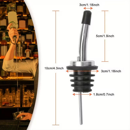 2X BOQUILLA VERTEDOR BOTELLA ACERO INOXIDABLE BAR RESTAURANT PLATEADO