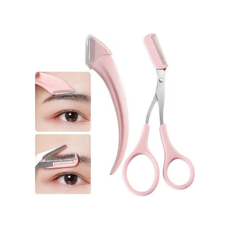 TIJERAS Y PERFILADOR KIT DEPILADOR ARREGLO CEJAS PEINE