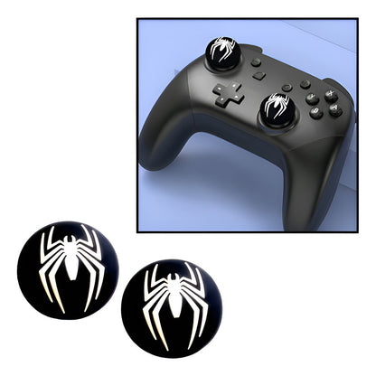 2X PROTECTOR SILICONA JOYSTICK SPIDERMAN LOGO 2011 NEGRO NEGRO