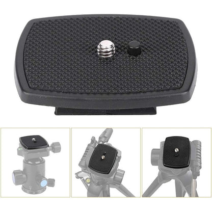 PLACA LIBERACIÓN RÁPIDA TRÍPODE ZAPATA 3.5X3.5CMS 1/4 ROSCA NEGRO