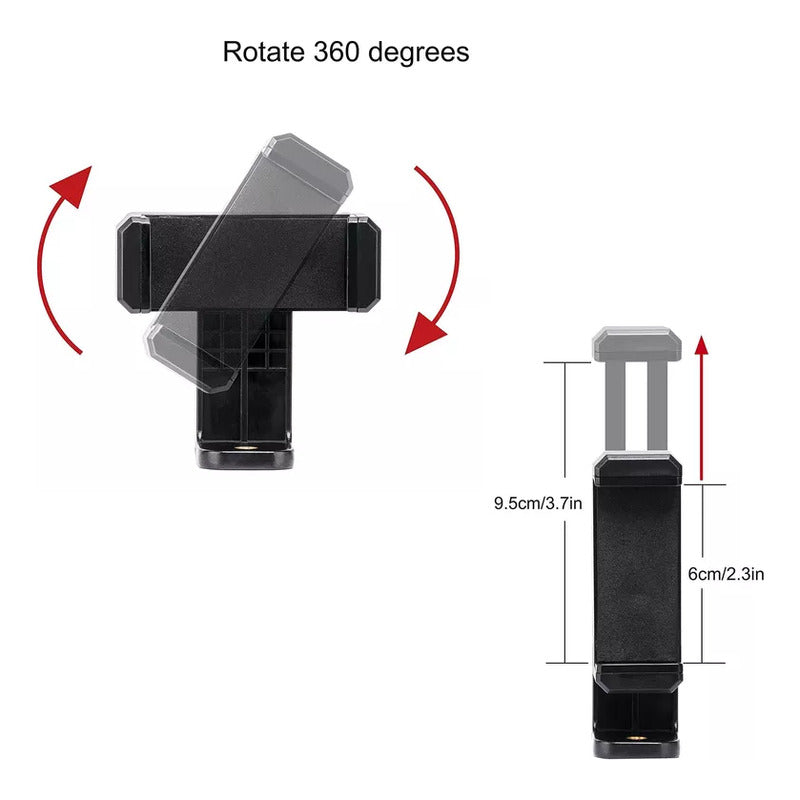 SOPORTE TRÍPODE CELULAR  BASE ADAPTADOR FOTOGRAFÍA VIDEO
