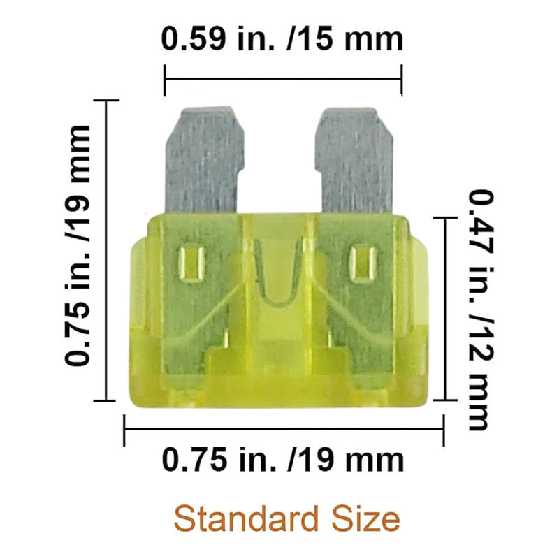 JUEGO 5 FUSIBLES STANDAR CARRO ATO/ATC DE 20A SET KIT