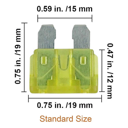 JUEGO 5 FUSIBLES STANDAR CARRO ATO/ATC DE 20A SET KIT