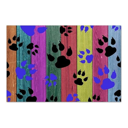 TAPETE HUELLAS ARCOIRIS MASCOTA BAÑO HOGAR GATO PERRO 60 CM 40 CM ANIMAL PRINT ARCOÍRIS