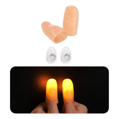 2X DEDOS LUZ LED MAGIA ILUSIONISMO DISFRAZ JUEGO FIESTAS