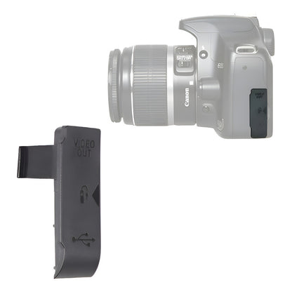 TAPA COBERTOR GOMA CAUCHO CONEXIONES CANON 50D NEGRO