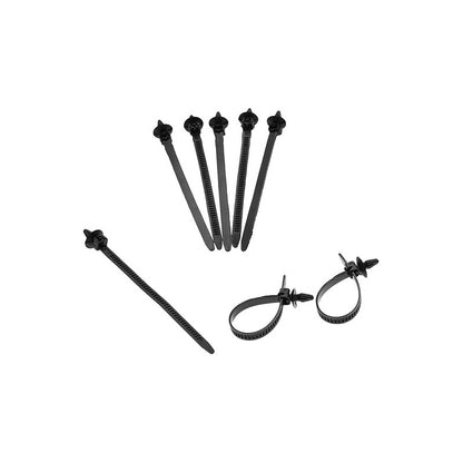 5X PIN CLIP PLÁSTICO REMACHE ABRAZADERA AJUSTE CARRO CABLES NEGRO