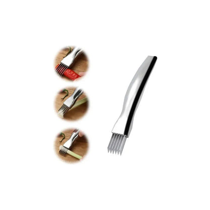 CORTADOR FINO TIRAS COCINA GROUMET RESTAURANTE FINE DINE PLATEADO