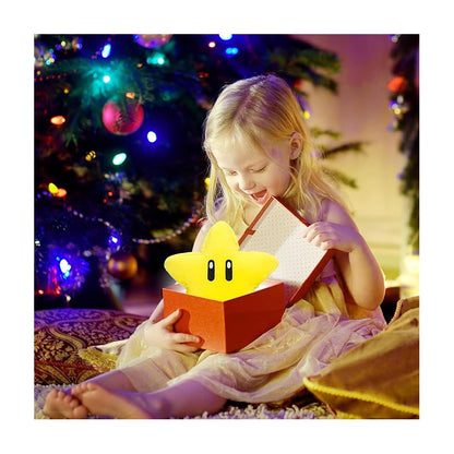 ALMOHADA PELUCHE SUPER STAR MARIO BROS NIÑO NIÑA JUGUETE AMARILLO