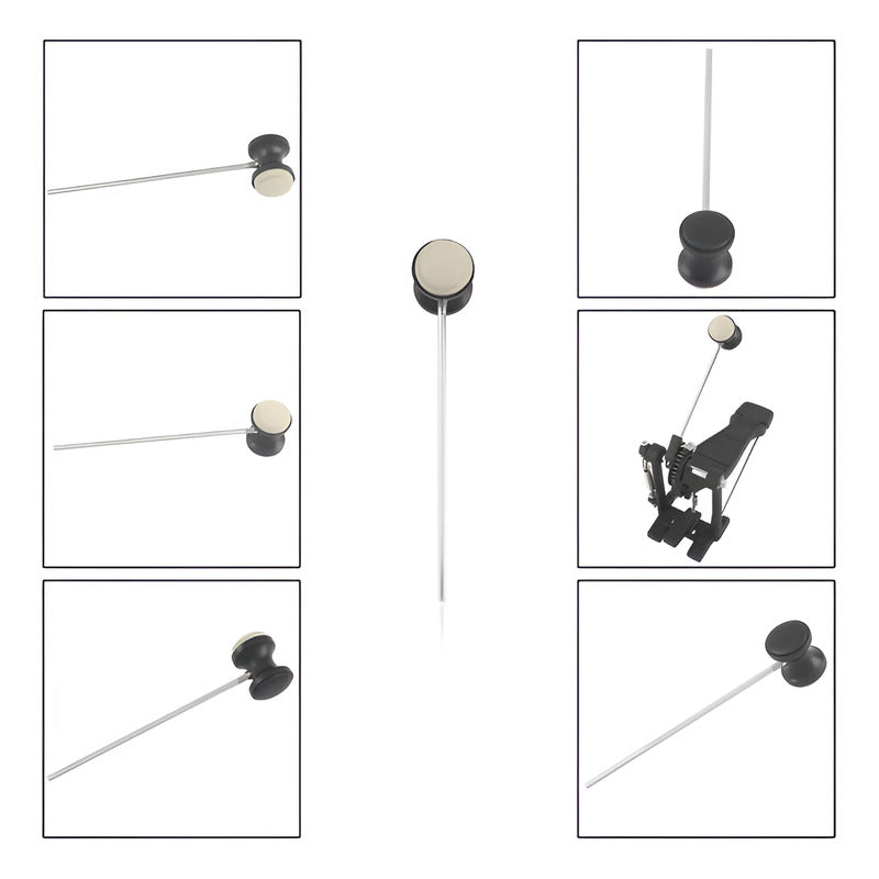 GOLPEADOR BOMBO BATERÍA ACÚSTICA MAZO MARTILLO FIELTRO NEGRO 20 CM