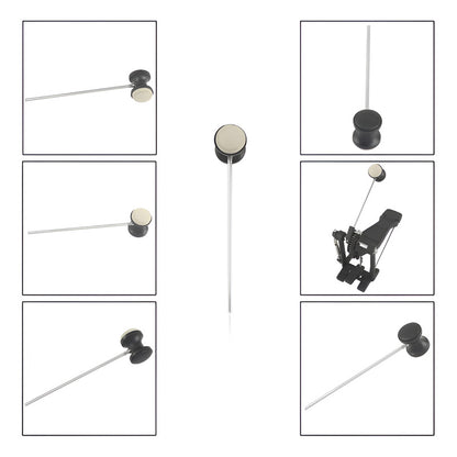 GOLPEADOR BOMBO BATERÍA ACÚSTICA MAZO MARTILLO FIELTRO NEGRO 20 CM