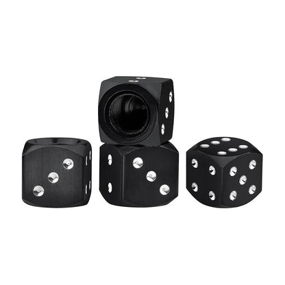 JUEGO TAPA VÁLVULA AIRE NEUMÁTICO LLANTA DADOS ALUMINIO