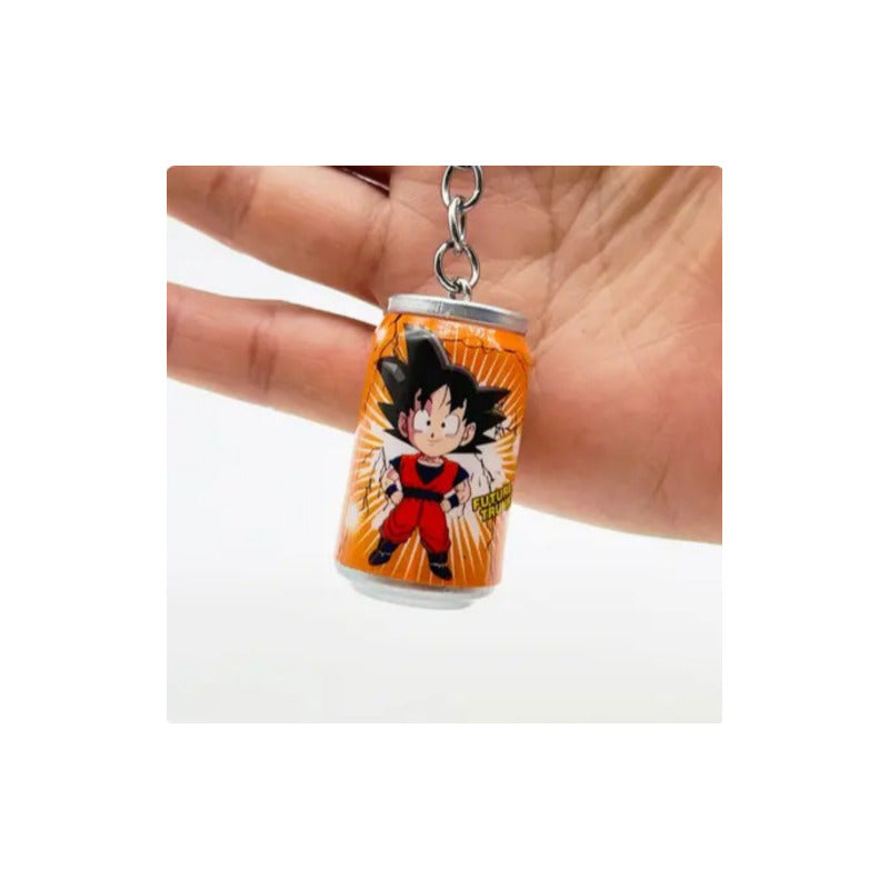LLAVERO DRAGON BALL Z GOKU TIPO ENVASE LATA REFRESCO GASEOSA NARANJA