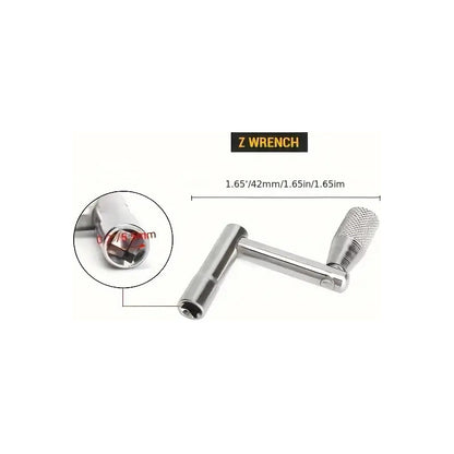 LLAVE AFINACIÓN UNIVERSAL BATERÍA ACÚSTICA REDOBLANTE CAJA PLATEADO