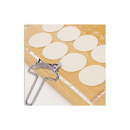 RODILLO CORTADOR EMPANADAS ACERO INOXIDABLE REPOSTERÍA COCIN PLATEADO