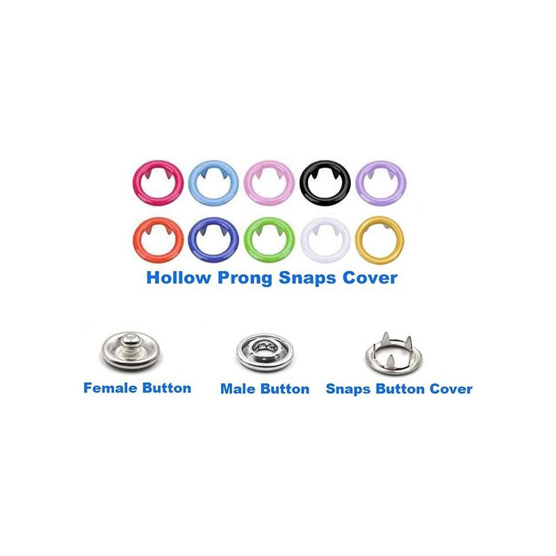 10X BOTONES PRESIÓN METÁLICOS 95MM ROPA JEAN BEBÉ MANUALIDAD COLORES MIXTOS BOTONES PRESION METAL