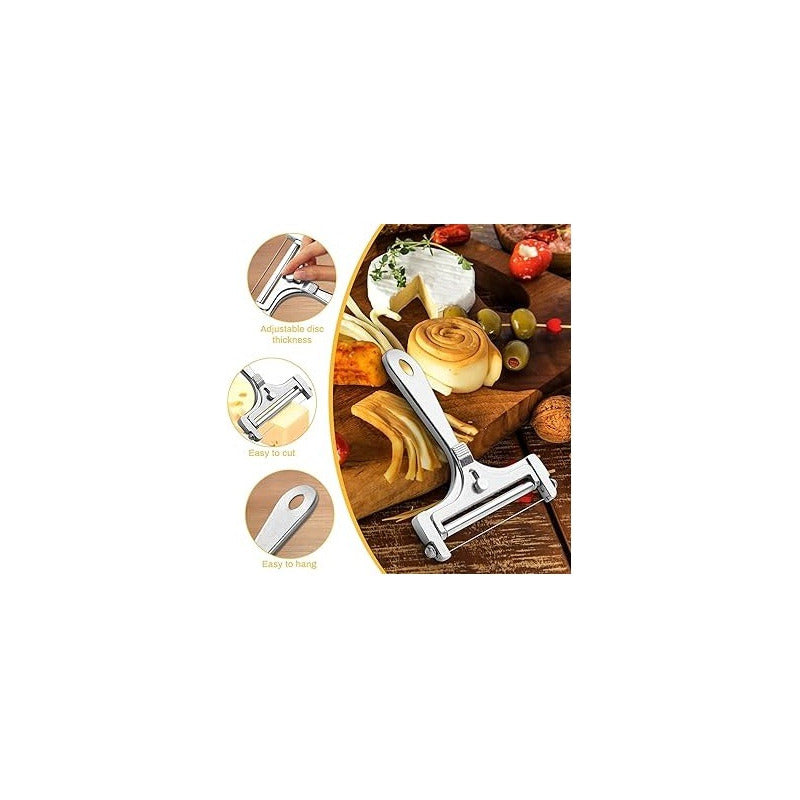 CORTADOR AJUSTABLE QUESO PROFESIONAL CULINARIA COCINA PLATEADO