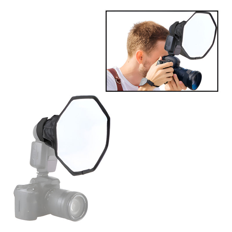 CAJA LUZ OCTAGONAL 8  FLASH EXTERNO SOFTBOX PLEGABLE N/A