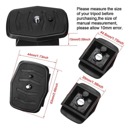 TRIPODE PLACA LIBERACIÓN RÁPIDA ZAPATA 44.6 X 44.6MMS NEGRO