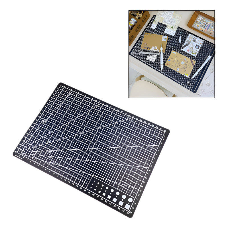 A3 TAPETE ALFOMBRILLA CORTE PAPEL MANUALIDADES BISUTERIA NEGRO