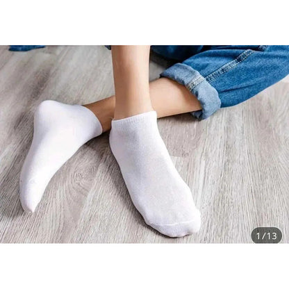 2X PARES MEDIAS TOBILLERAS BLANCAS CALCETINES BLANCO LISO 36-41