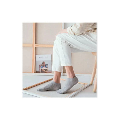 2X PARES MEDIAS TOBILLERAS GRISES CALCETINES GRIS LISO 36-41