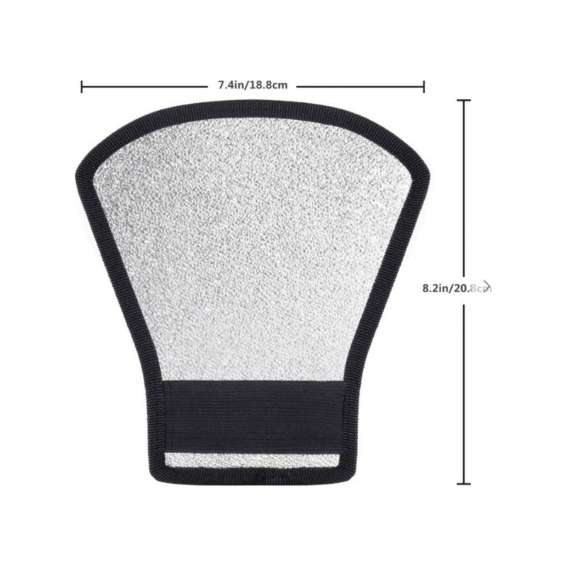 DIFUSOR FLASH DOBLE FAZ PLATEADO BLANCO CANON NIKON SONY