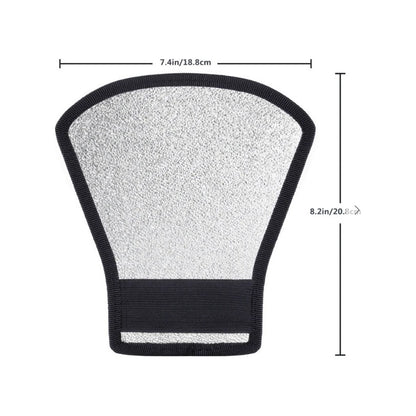 DIFUSOR FLASH DOBLE FAZ PLATEADO BLANCO CANON NIKON SONY