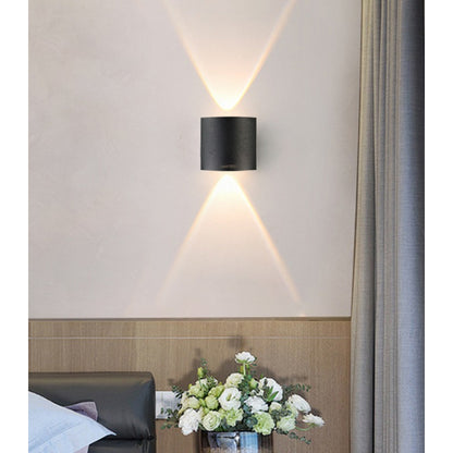 LÁMPARA PARED OJO LUPA CÁLIDA IMPERMEABLE INTERIOR EXTERIOR 110/220V NEGRO