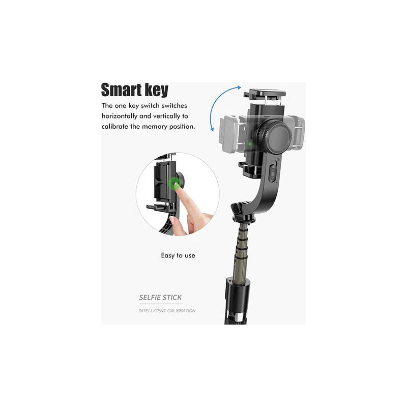 GIMBAL ESTABILIZADOR VIDEO PLEGABLE EXPANDIBLE CELULAR NEGRO