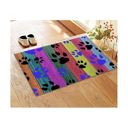 TAPETE HUELLAS ARCOIRIS MASCOTA BAÑO HOGAR GATO PERRO 60 CM 40 CM ANIMAL PRINT ARCOÍRIS