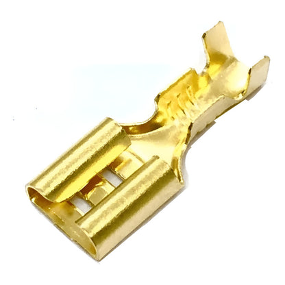 10X CONECTOR ENCRIMPADO 4.8 HEMBRA 15MM CONEXION ELECTRICO COBRE