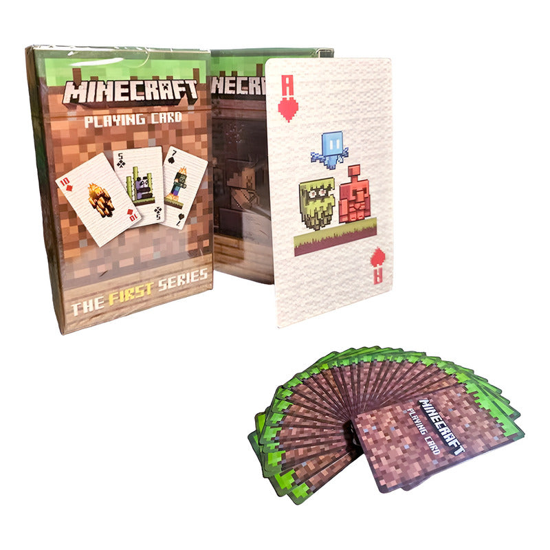 JUEGO CARTAS POKER FIRST SERIES VERSION LIMITADA MINECRAFT PIXEL MINECRAFT INGLÉS