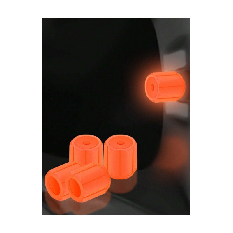 JUEGO TAPA VÁLVULA AIRE NEUMÁTICO LLANTA FLOURESCENTE BRILLA