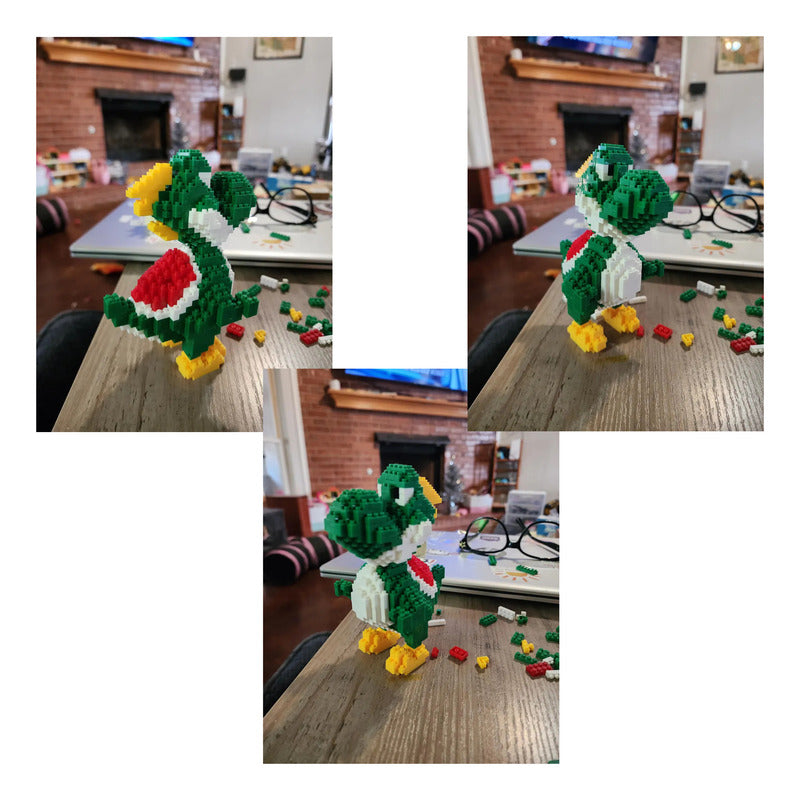 DINOSAURIO ROMPECABEZAS YOSHI BLOQUES BROS PUZZLE MARIO