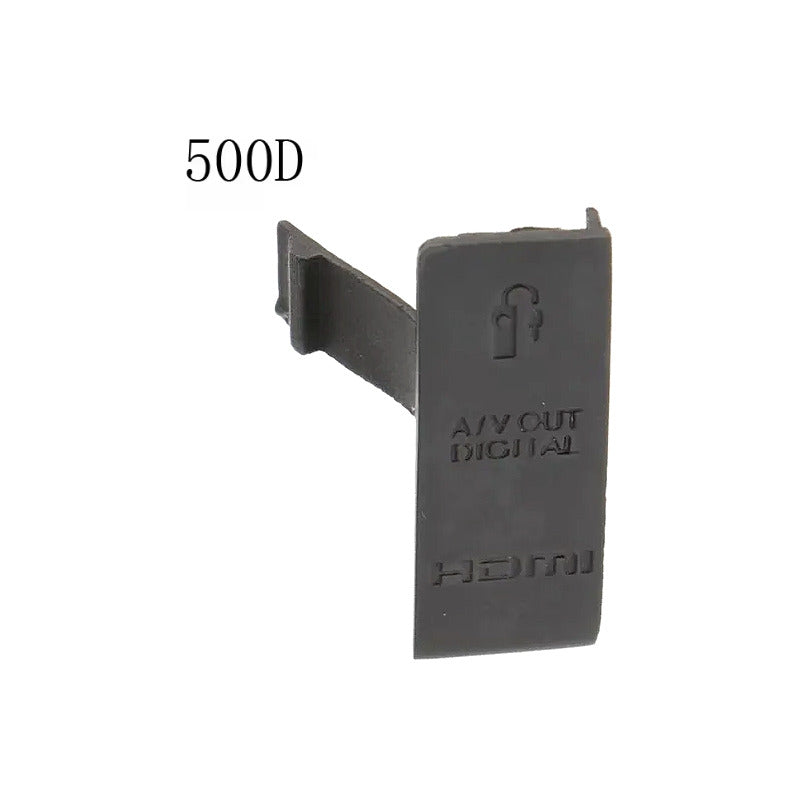 TAPA COBERTOR GOMA CAUCHO GUARDAPOLVO CONEXIONES CANON 500D NEGRO