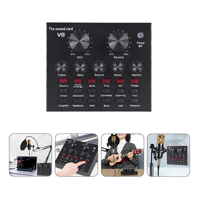 MIXER MEZCLADOR SONIDO USB V8 BM800 PODCAST LIVE VIDEO 5