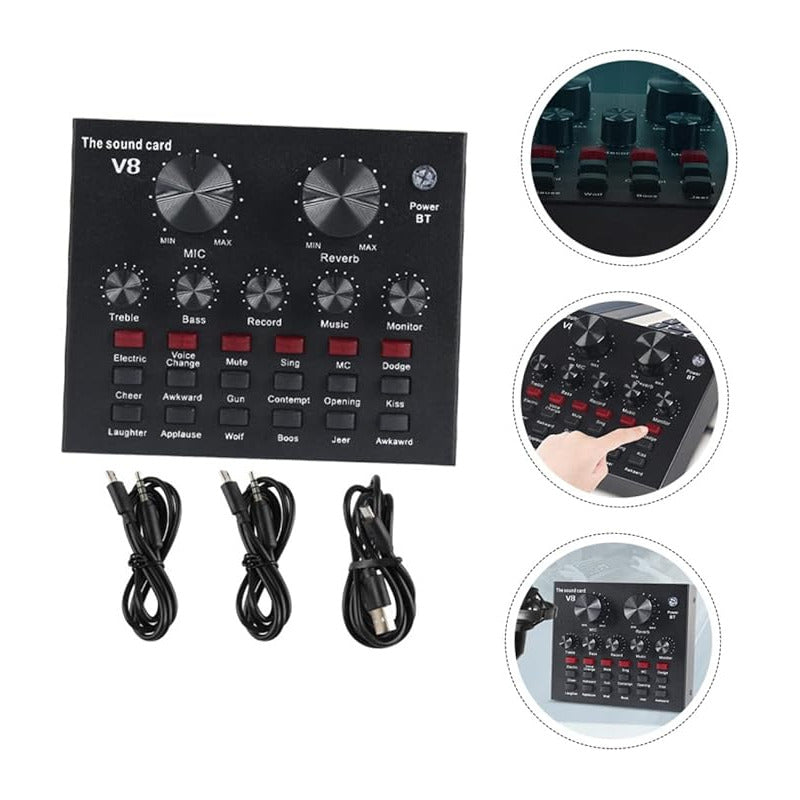MIXER MEZCLADOR SONIDO USB V8 BM800 PODCAST LIVE VIDEO 5