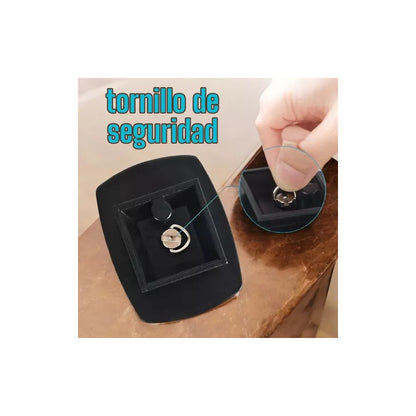 PLACA LIBERACIÓN RÁPIDA TRÍPODE ZAPATA 3.5X3.5CMS 1/4 ROSCA NEGRO