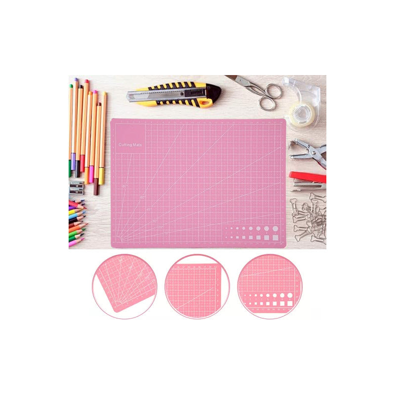 TAPETE CORTE A3 ALFOMBRILLA MANUALIDADES BISUTERIA PAPEL ROSA