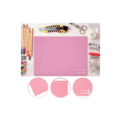 TAPETE CORTE A3 ALFOMBRILLA MANUALIDADES BISUTERIA PAPEL ROSA