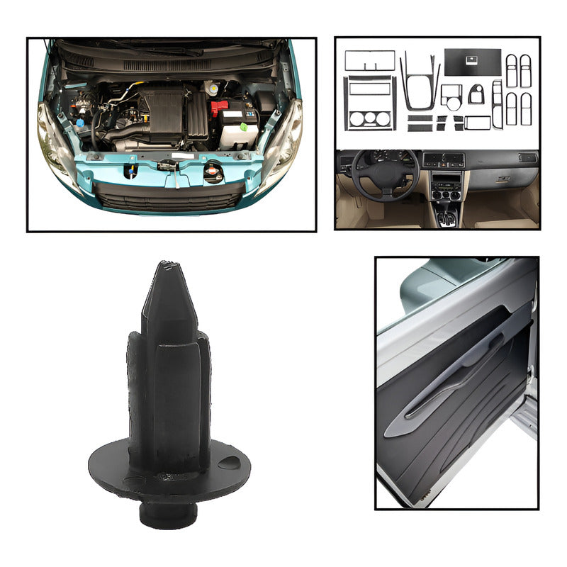 10X PIN CLIP PLÁSTICO AJUSTE 23X14X7MM CARRO TABLERO NEGRO