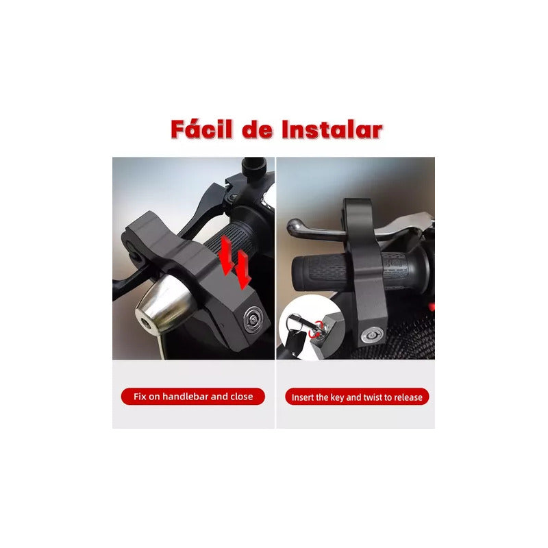 SEGURO ANTIRROBO CANDADO MOTO ACELERADOR MANILLAR FRENO