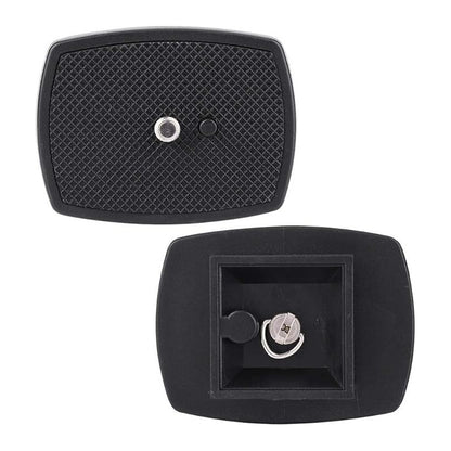 PLACA LIBERACIÓN RÁPIDA TRÍPODE ZAPATA 3.5X3.5CMS 1/4 ROSCA NEGRO